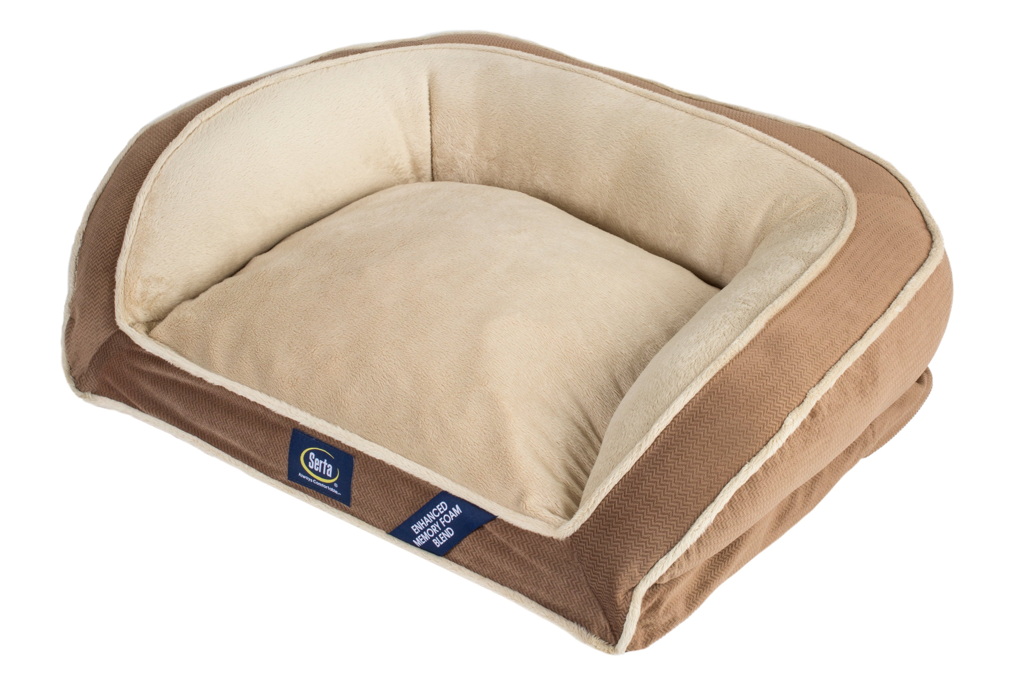 SertaPedic Memory Foam Mini Couch Bed in Brown, Small