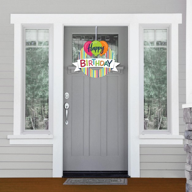 Big Dot Of Happiness Cheerful Happy Birthday Outdoor Colorful Birthday Party Decor Front Door Wreath