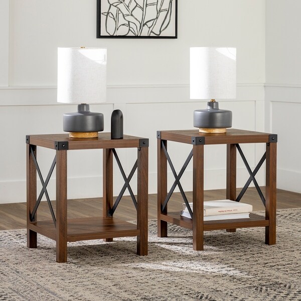 Middlebrook Kujawa 18-in. X-side Accent Table - Set of 2