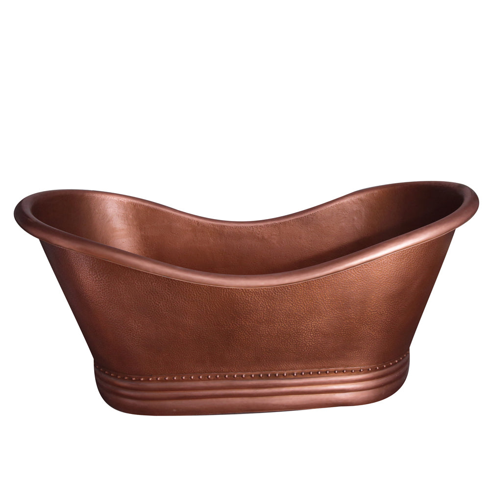 Amara 72″ Copper Double Slipper Tub