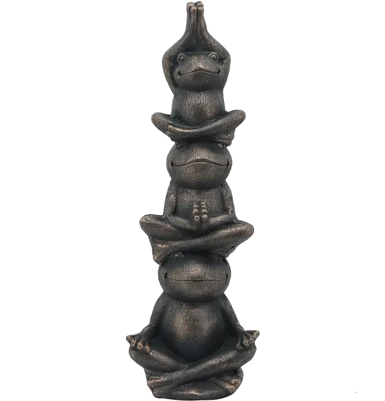 24 Inch Black Stacking Yoga Frogs