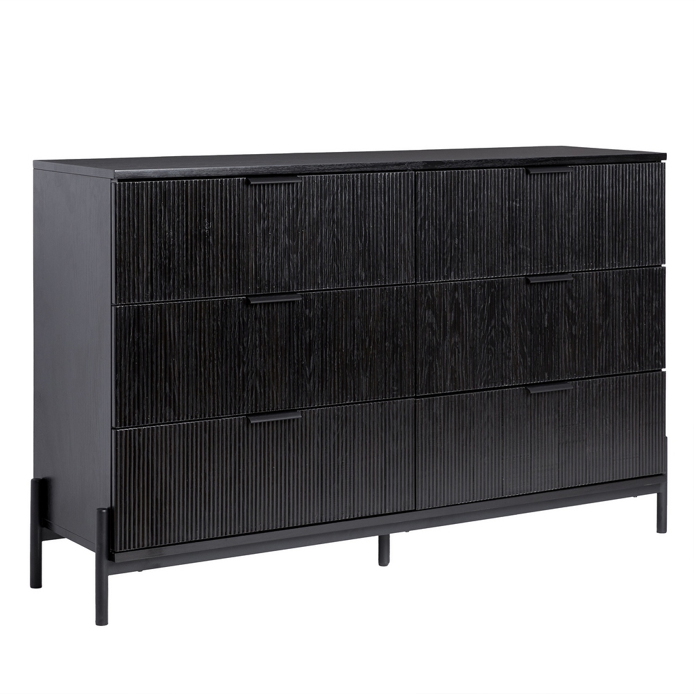 Middlebrook Designs Six Drawer Chest with Reeded Drawer Fronts