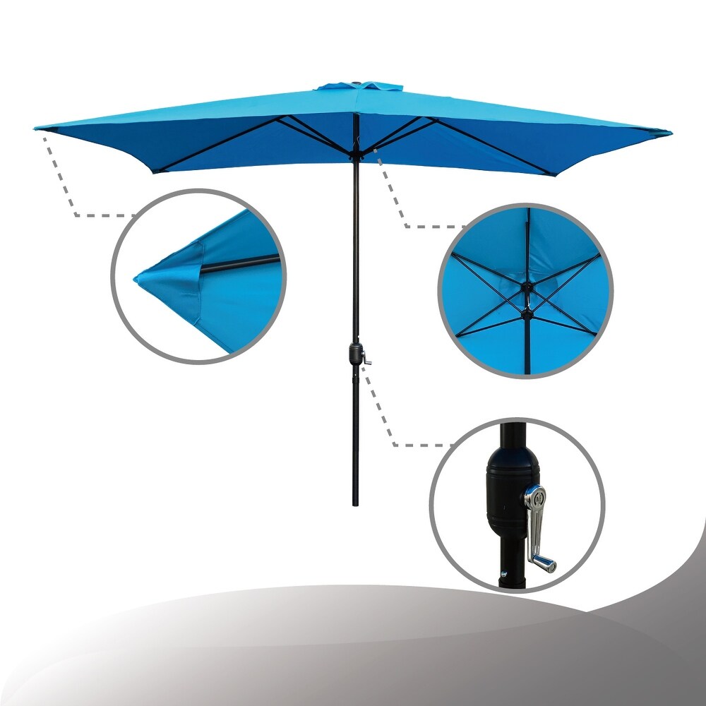 Maypex 10 X 6.5 Feet Rectangular Market Umbrella