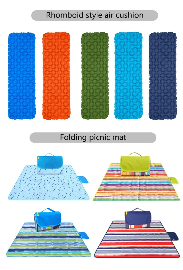 2024 New Camping Inflatable Sleeping Mats Pad