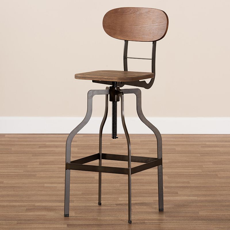 Baxton Studio Varek Adjustable Bar Stool