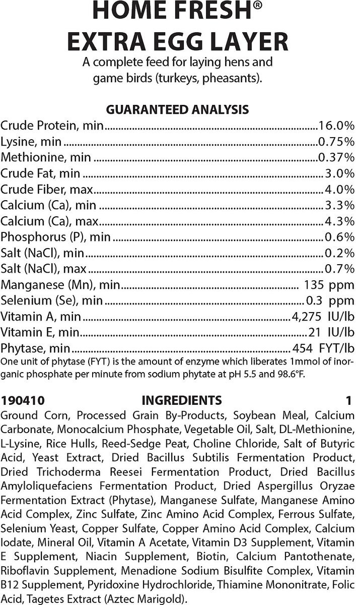 Blue Seal Home Fresh Extra Egg Layer Crumbles Chicken Feed