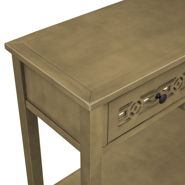 Classic Console Table with Hollow-out Decoration