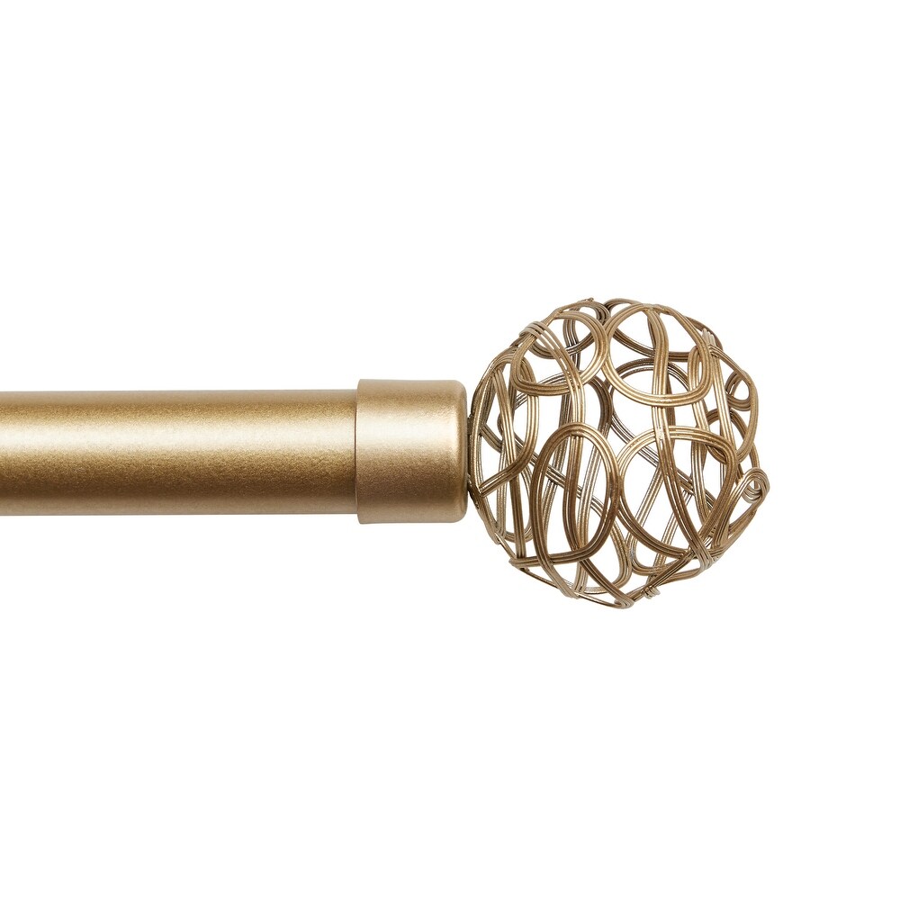 ATI Home Curtains Catherine Curtain Rod and Finial Set