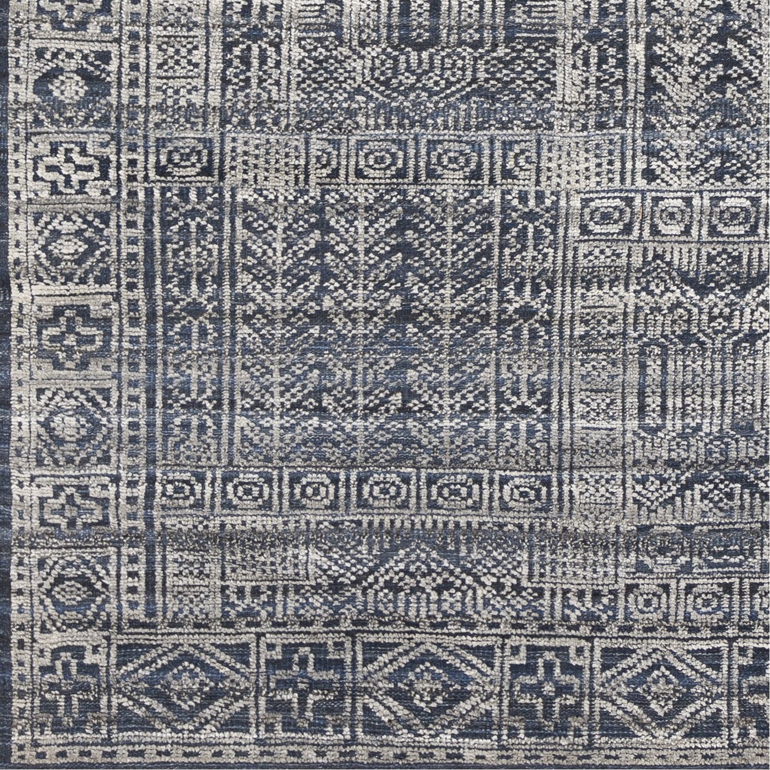 Nobility Hand Knotted Rug in Dark Blue