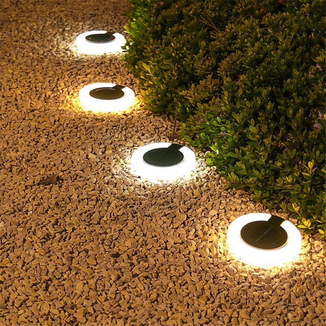 LED Solar Lawn Lights Outdoor Waterproof Folding Aperture Solar Powered Buried Street Lamp Garden Villa Decorative Solar Light 1pc/4pcs