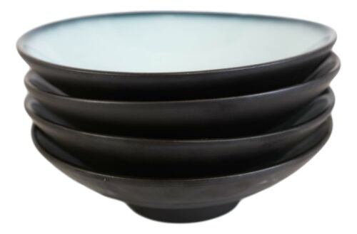 1 Pack Of 4 Ceramic Zen Blue Dinner Entree Soup Deep Plates Or Shallow Bowls 36oz EBR02