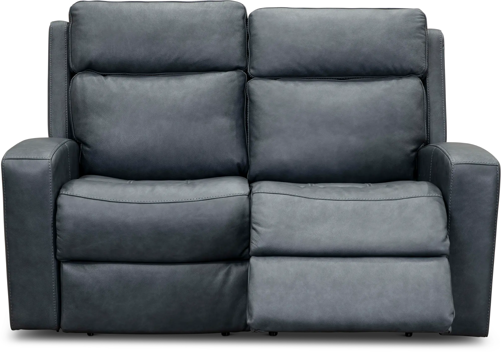 Cody Blue Leather-Match Power Reclining Loveseat