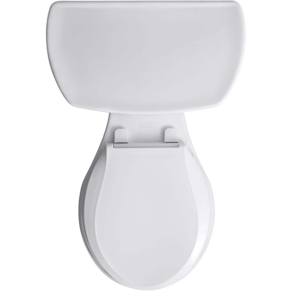 KOHLER Wellworth 14 in RoughIn 2Piece 128 GPF Single Flush Round Toilet in White