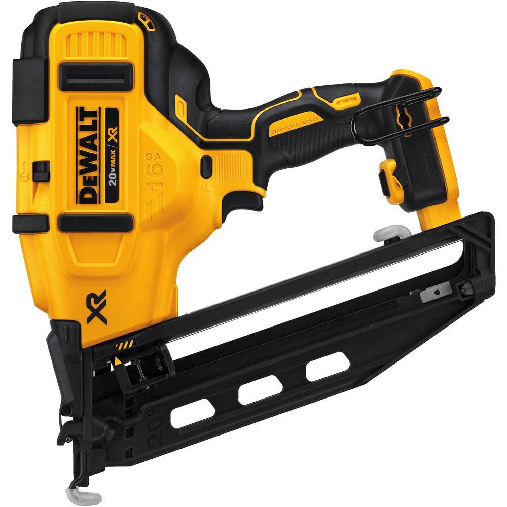 DW 20V MAX XR Lithium-Ion Cordless 16-Gauge Angled Finish Nailer (Tool Only) DCN660B