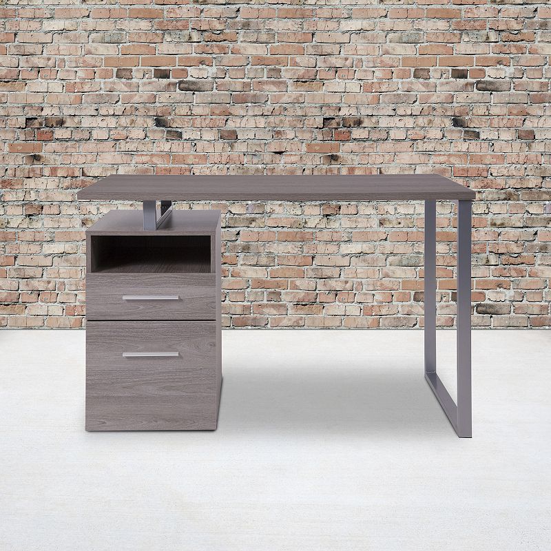 Flash Furniture Harwood Computer Desk with Two Drawers