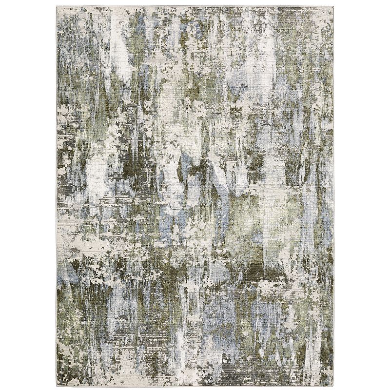 StyleHaven Cameron Glacier Distressed Abstract Area Rug