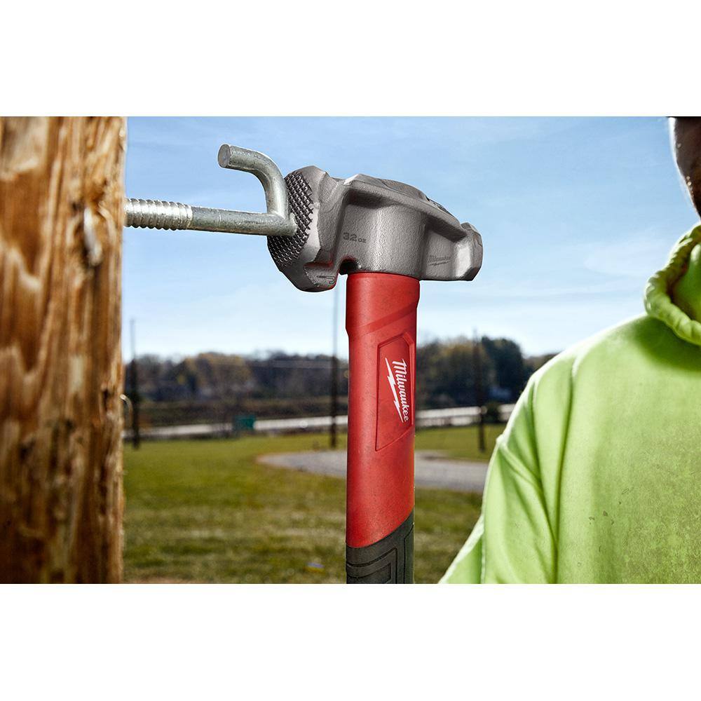 MW 36 oz. 4-in-1 Lineman's Hammer with Lineman's Aerial Tool Apron 48-22-9040-48-22-8290