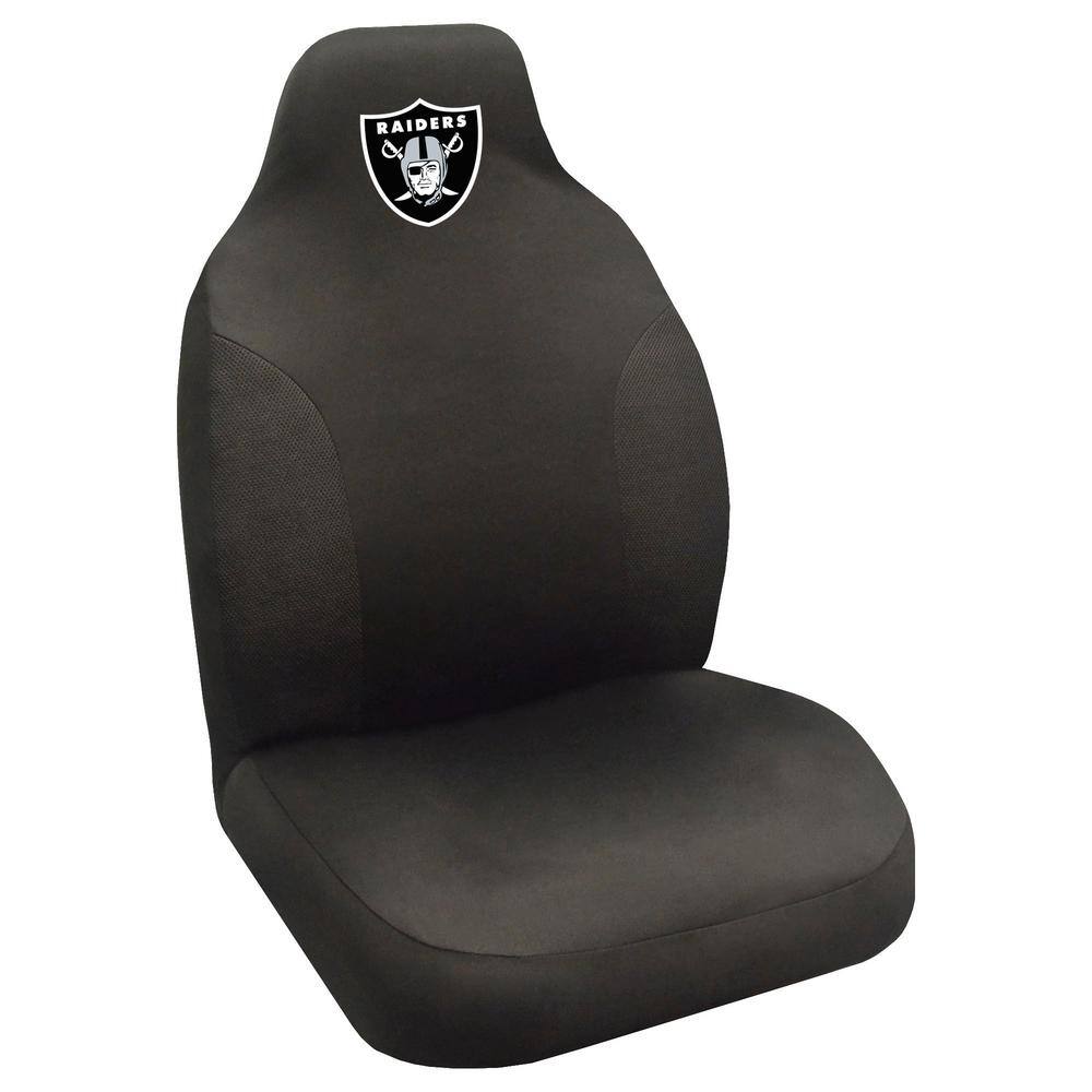 FANMATS NFL - Las Vegas Raiders Black Polyester Embroidered 0.1 in. x 20 in. x 40 in. Seat Cover 15597