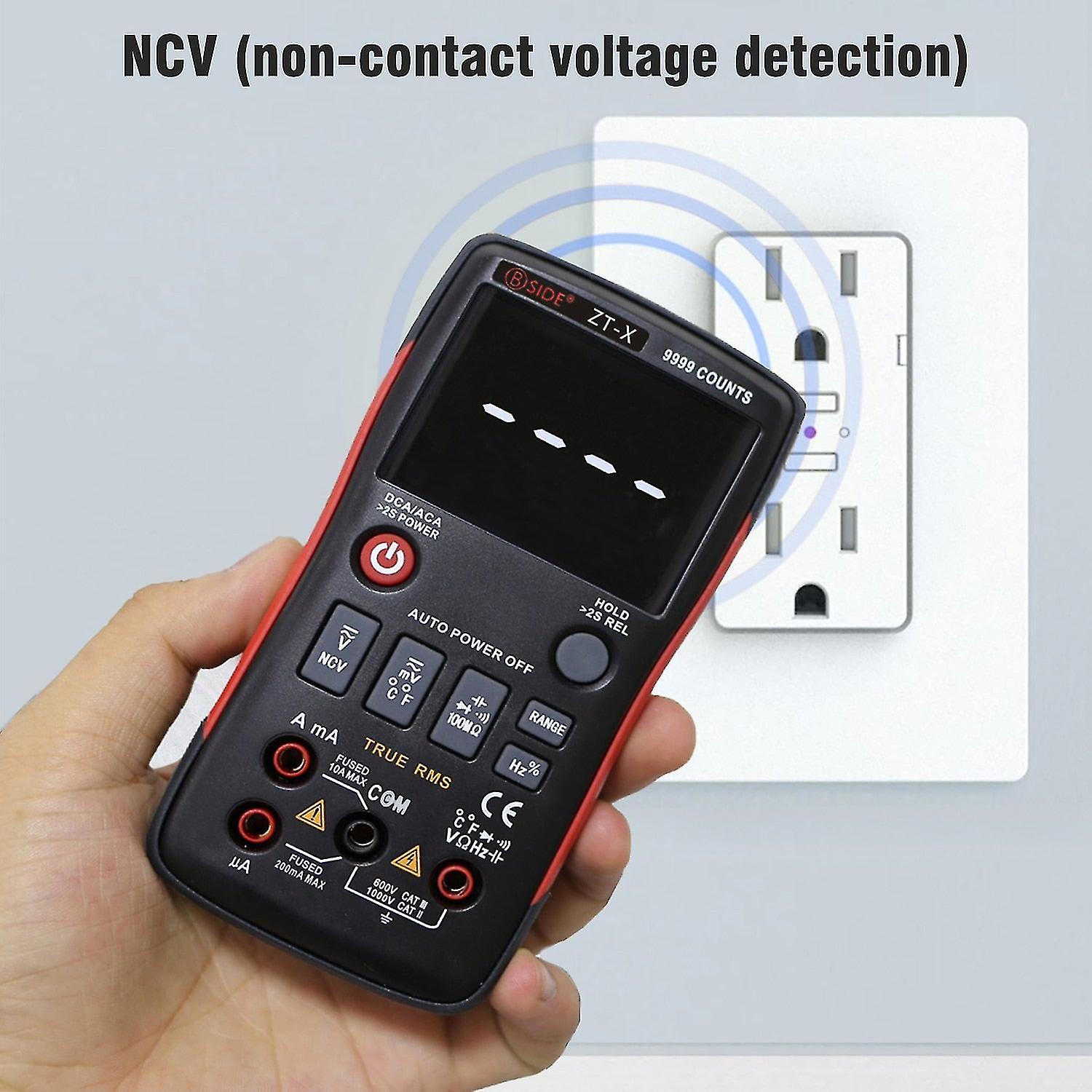 Digital Multimeter 102a T-rms Auto Range Ebtn Dc Ac Voltmeter Ammeter Capacitor Ohm Hz Ncv Tester Better Than Q1