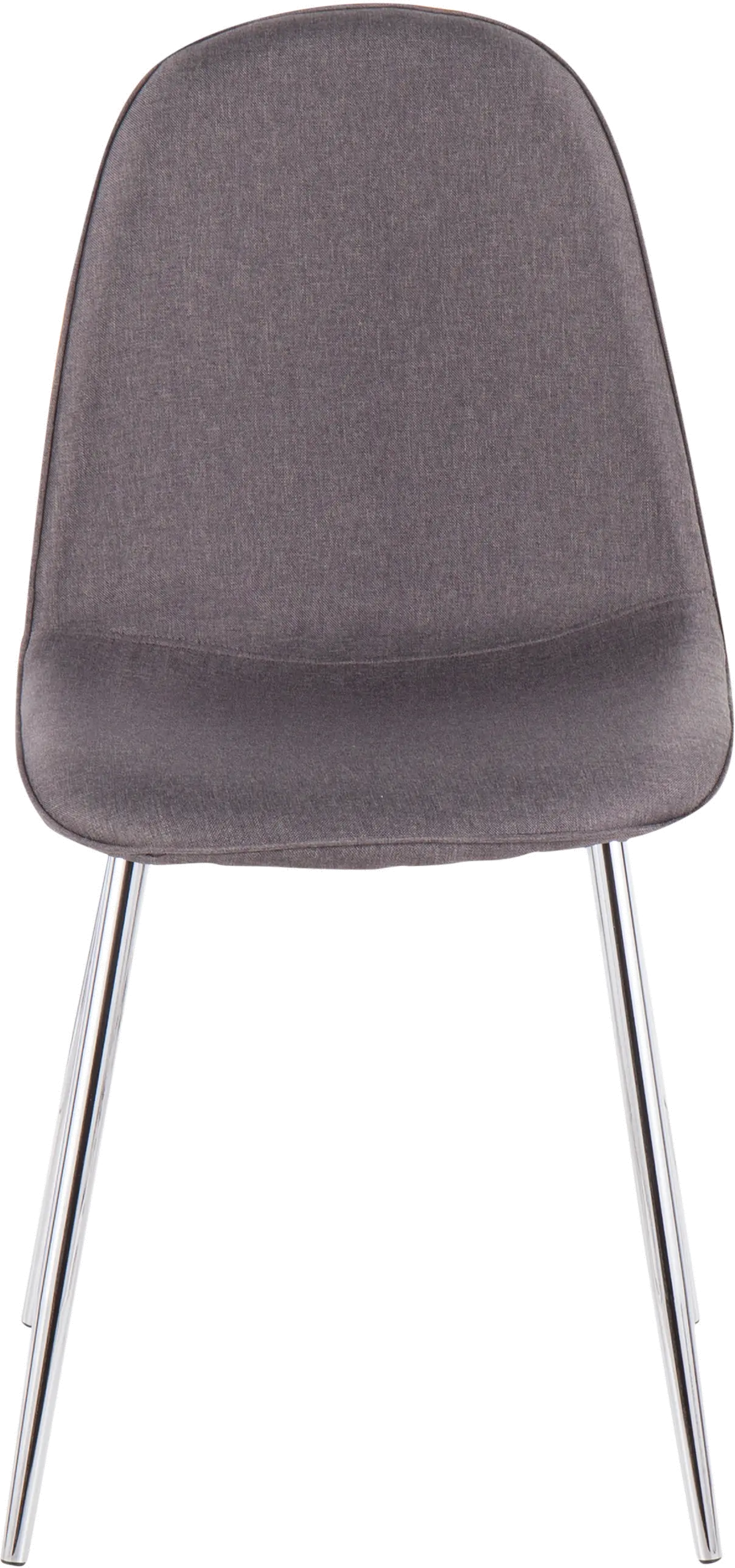 Contemporary Gray and Chrome Dining Room Chair (Set of 2) - Pebble