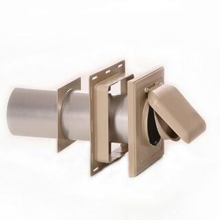 No Pest Vent 4 in. J Block or Wide-Mount Dual Door Wall Vent in Tan NPJT