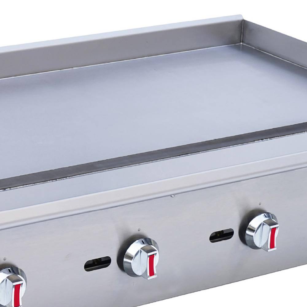 Magic Chef 48 in. Commercial Thermostatic Countertop Gas Griddle in Stainless Steel M48TG