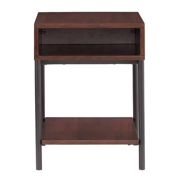 Elio Two-Tone Rectangular End Table with USB Port by iNSPIRE Q Modern - End Table