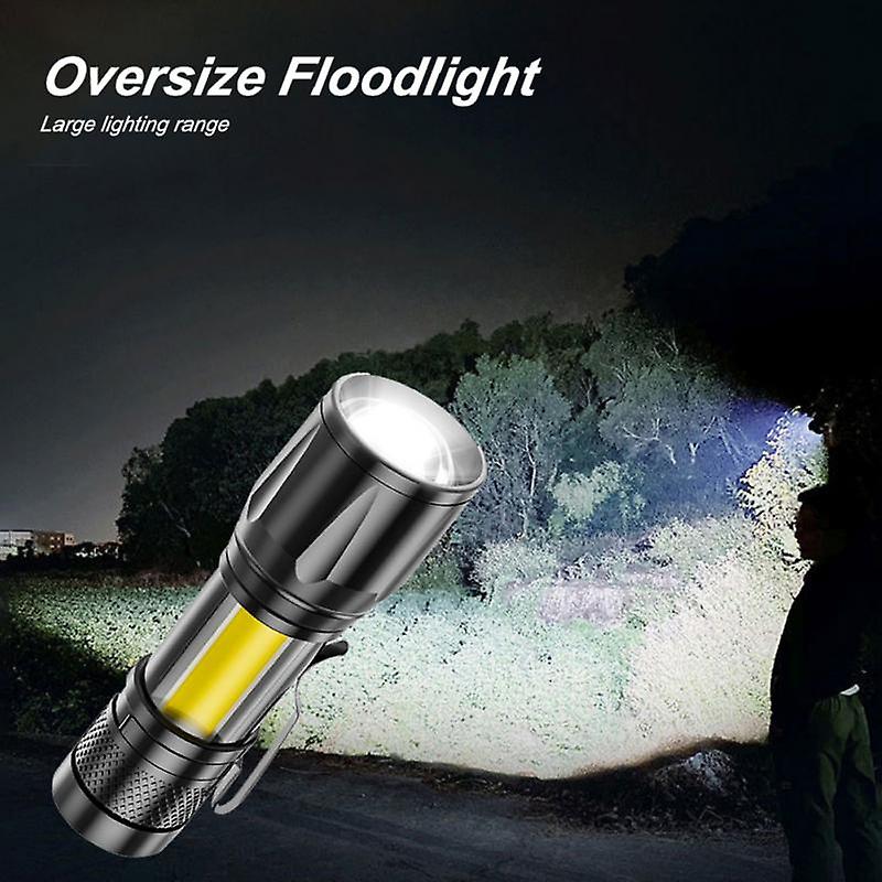 Built In Battery  Zoom Focus Mini Led Flashlight Torch Lamp Lantern 2000lumen Adjustable Outage