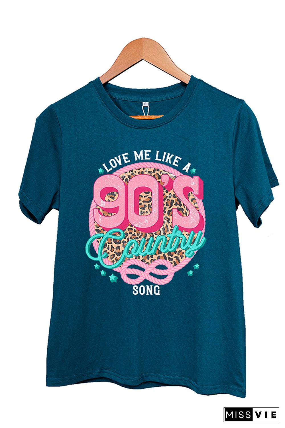 Love Me Like A 90's Country Song Short Sleeve Graphic Tee Wholesale