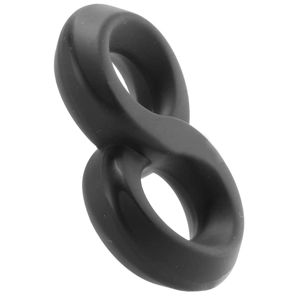 Ultra-Soft Crazy 8 Cock Ring in Black