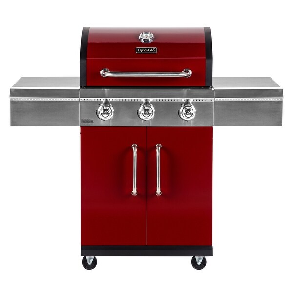 3 Burner Red Propane Gas Grill