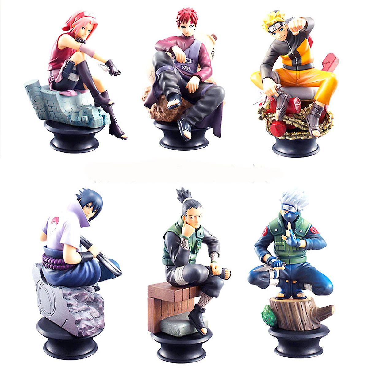 6pcs Chess Figure Naruto Action Figure Toy Model