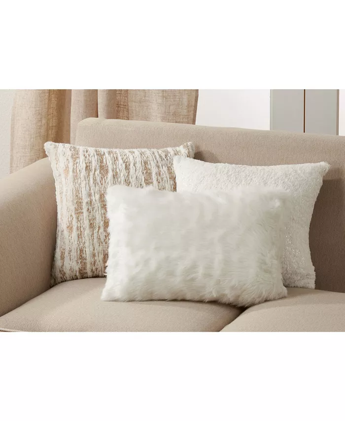 Saro Lifestyle Faux Fur Decorative Pillow， 12