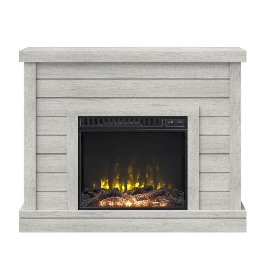 Twin Star Home 4738 in Wall Mantel Electric Fireplace in OmniSargent Oak