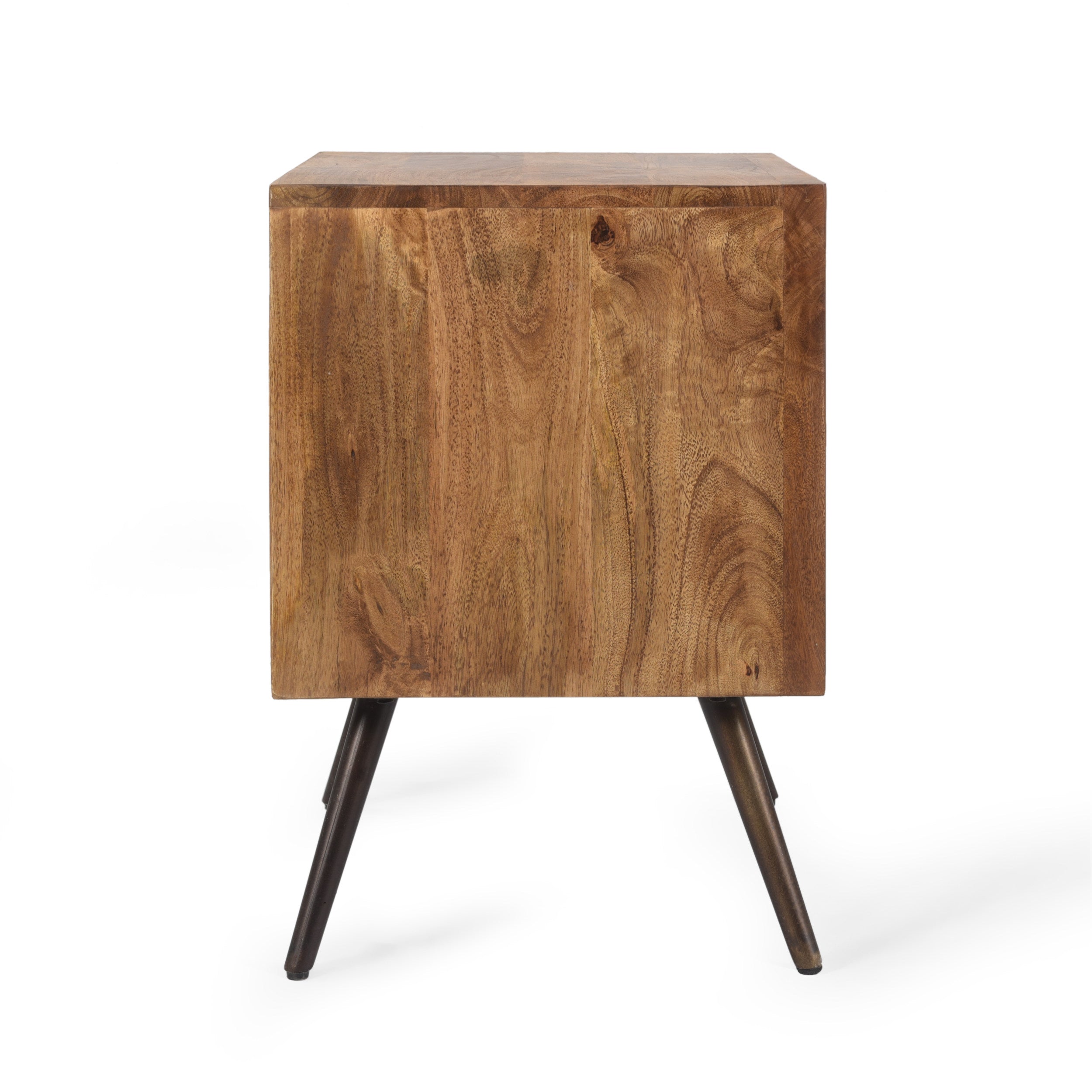 Riha Mid-Century Modern Mango Wood Cabinet