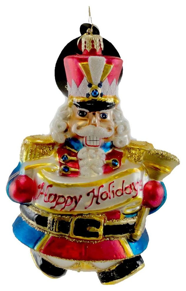 Christopher Radko REGAL ROLLER Blown Glass Ornament Christmas Nutcracker   Contemporary   Christmas Ornaments   by Story Book Kids Inc  Houzz