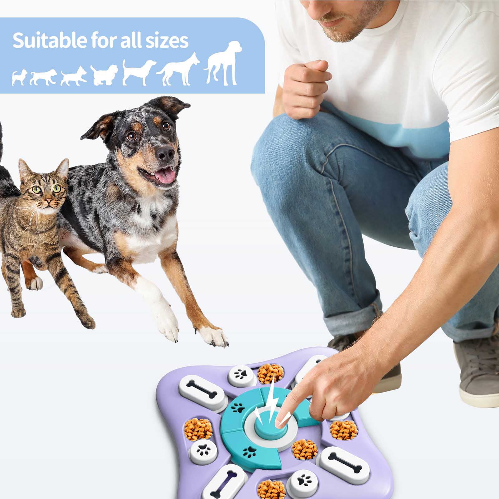 Siaomo Dog Puzzle Toys Interactive Dog Toys，Dog Treat Puzzle for IQ Training and Mental Enrichment，Dog Puzzle Toys for Large Dogs Smart Dogs，DogandCats Fun Feeding，Slow Feeding to Aid Pets Digestion