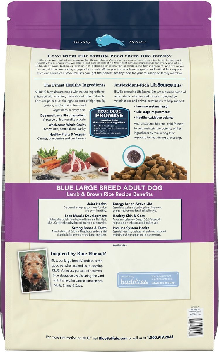 Blue Buffalo Life Protection Formula Large Breed Adult Lamb and Brown Rice Recipe Dry Dog Food