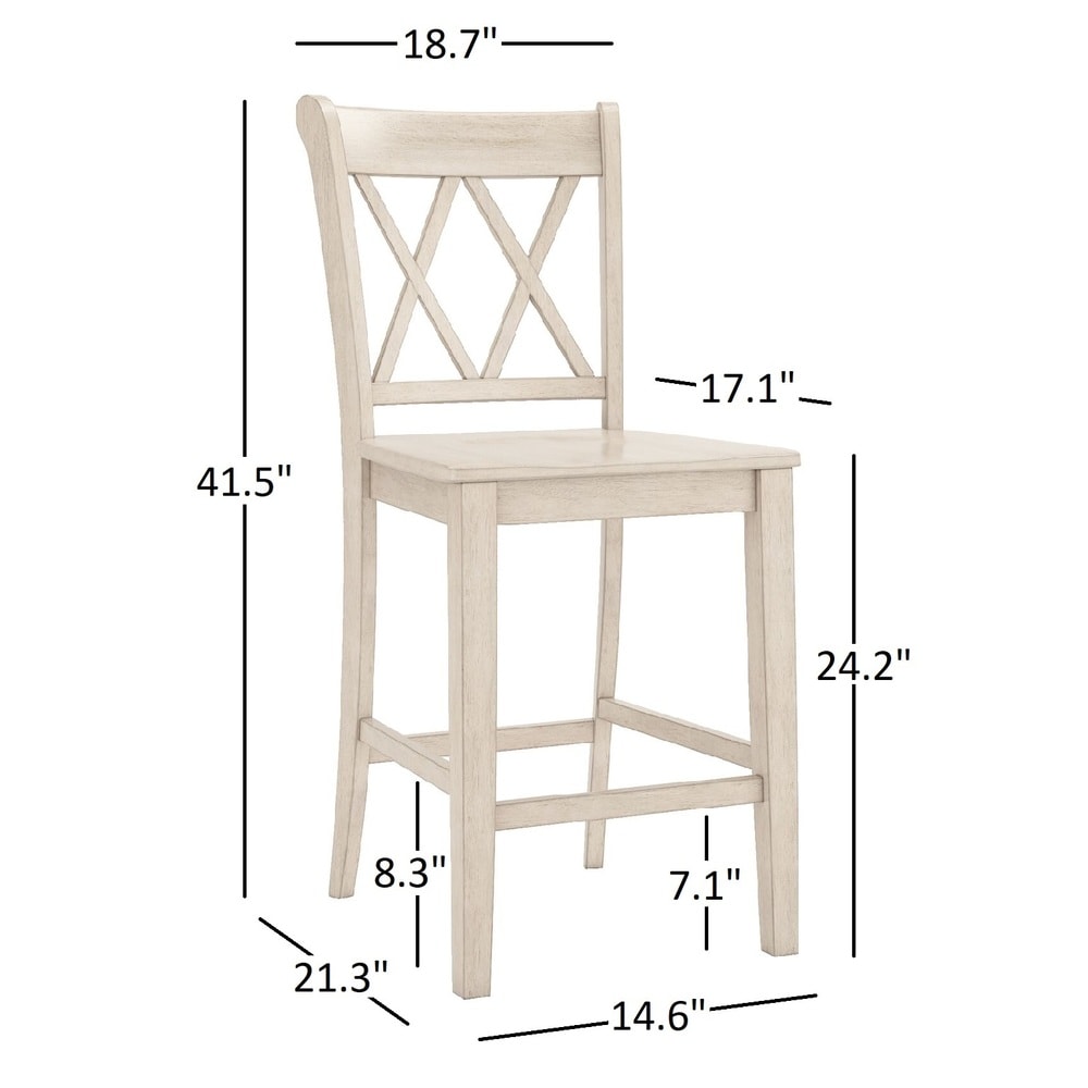 Elena Antique Grey Extendable Counter Height Dining Set   Double X Back by iNSPIRE Q Classic