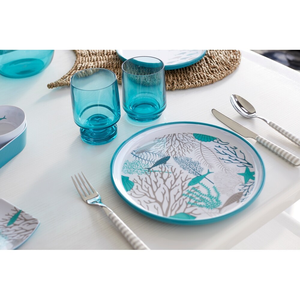 Coastal Melamine Tableware Set (Non Slip)