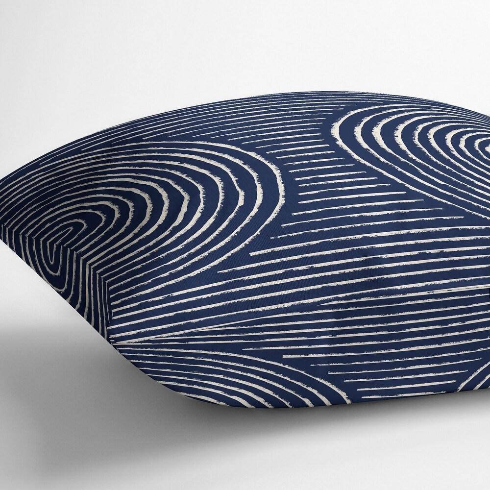 SHARI NAVY IndoorOutdoor Pillow By Kavka Designs