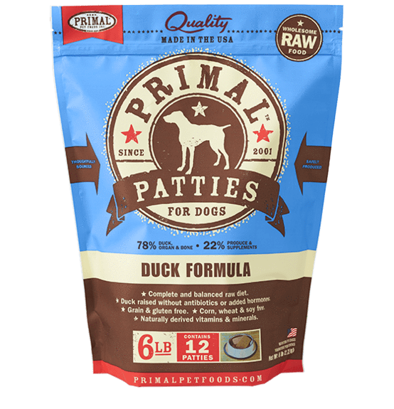 Primal Raw Frozen Duck Formula Nuggets For Dogs