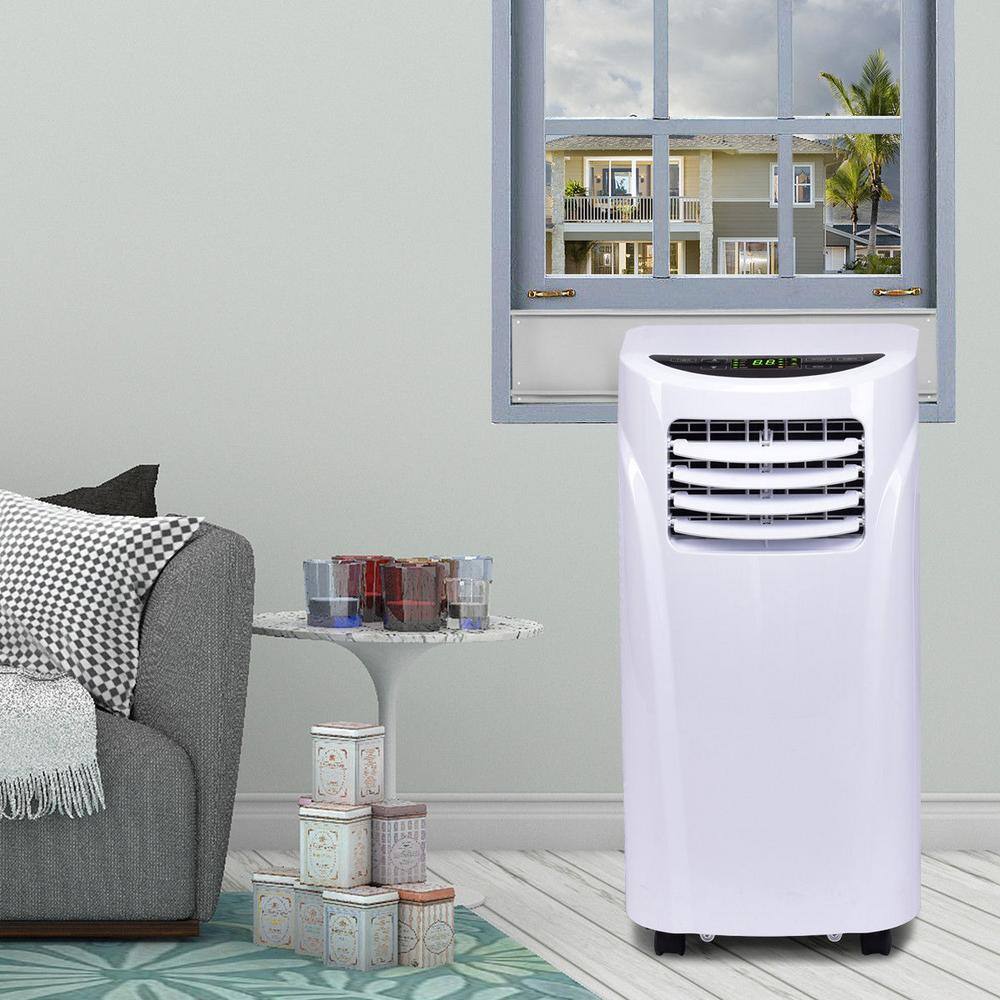 Costway 10000 BTU Portable Air Conditioner and Dehumidifier Function Remote in White with Window Kit EP23049