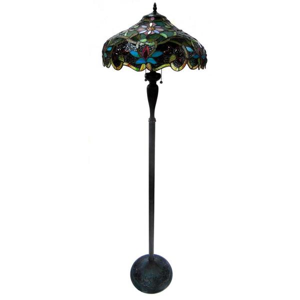  Style Victorian Design 2-light Dark Antique Bronze Floor Lamp