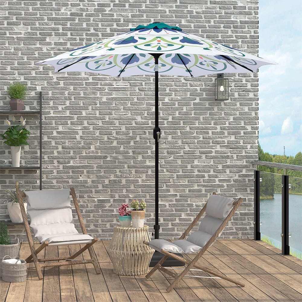 Maypex 9 ft. Peacock Market Patio Umbrella