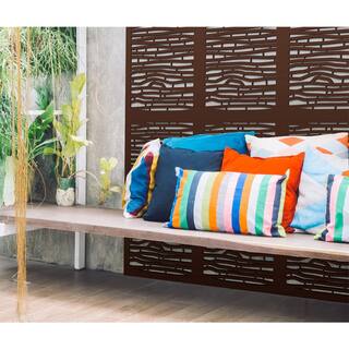 Modinex 4 ft. x 2 ft. Espresso Brown Decorative Composite Fence Panel in Bamboo Design USAMOD2E