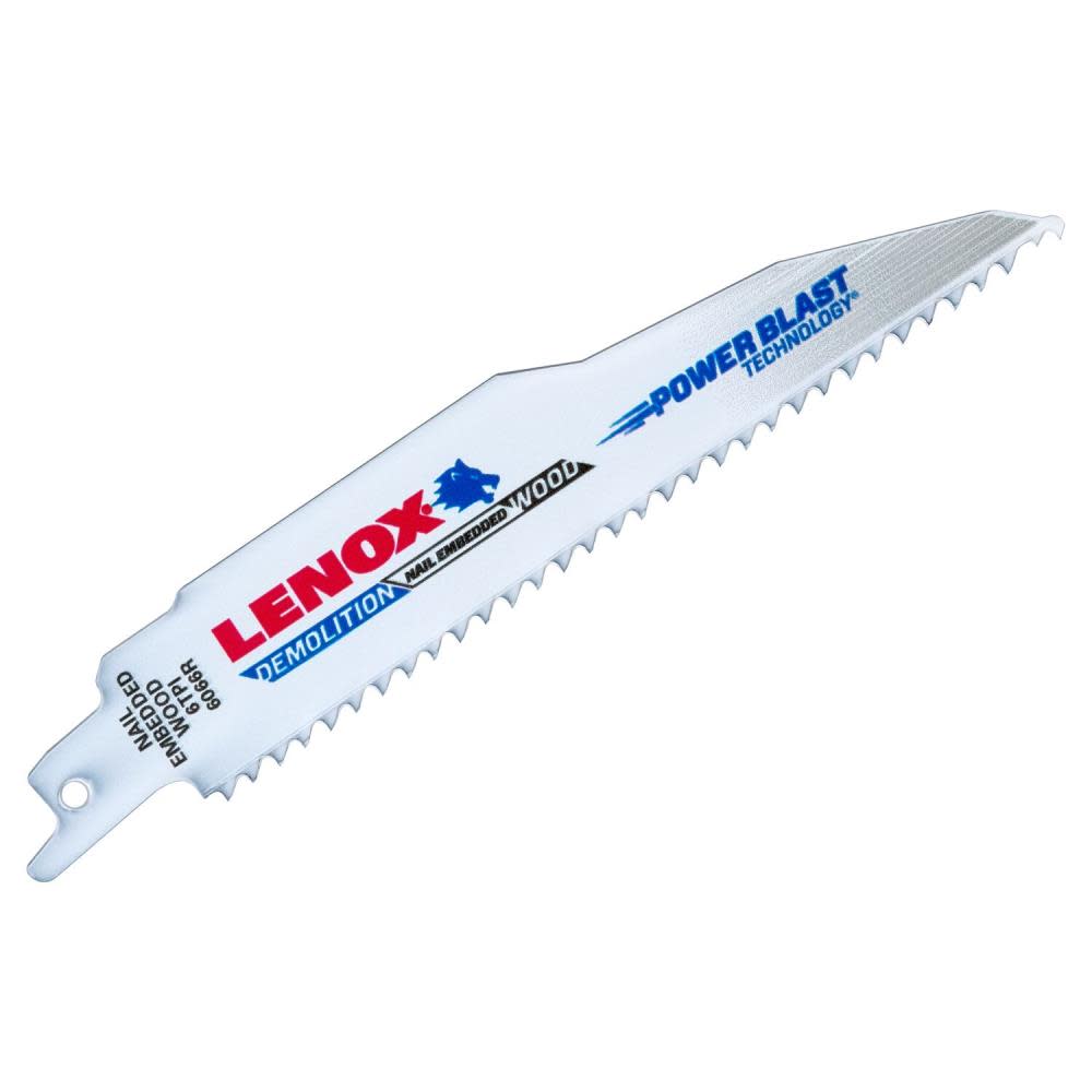 LENOX DEMO Reciprocating Saw Blade B6066R 6 X 1 X .062 X 6 TPI 25pk