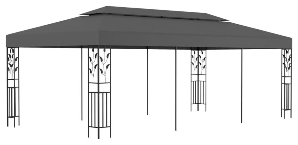 vidaXL Gazebo 118.1x236.2 Anthracite 7964   Contemporary   Gazebos   by BisonOffice  Houzz