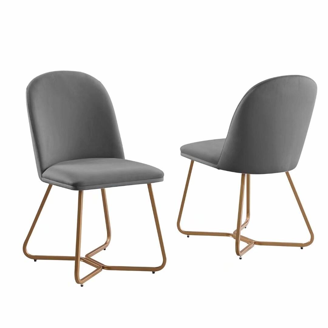 Morden Fort Contemporary Luxury Dinning Chair Set of 2 Side Chairs Contemporary Velvet Dining Chair