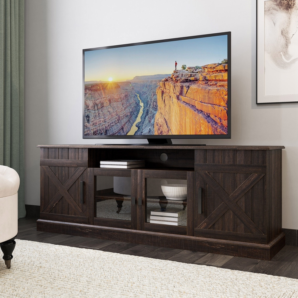 BELLEZE Veropeso Entertainment Stand For TVs Up To 70\